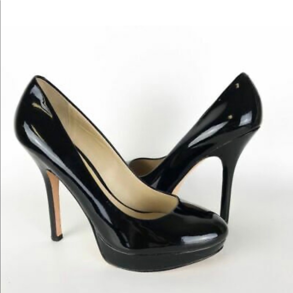 Joan & David Black Patent Leather Platform Pump